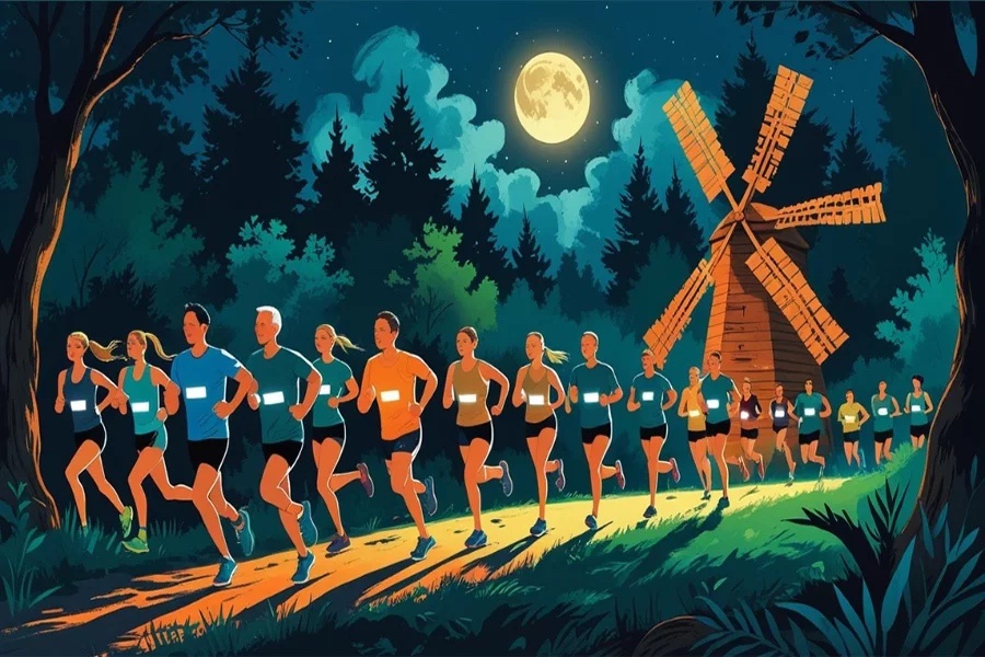 Ночной благотворительный забег в музее Беларусбанк